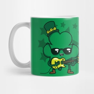 Saint Patrick's Day Cute Kawaii Rocker Guitarist Shamrock Mug